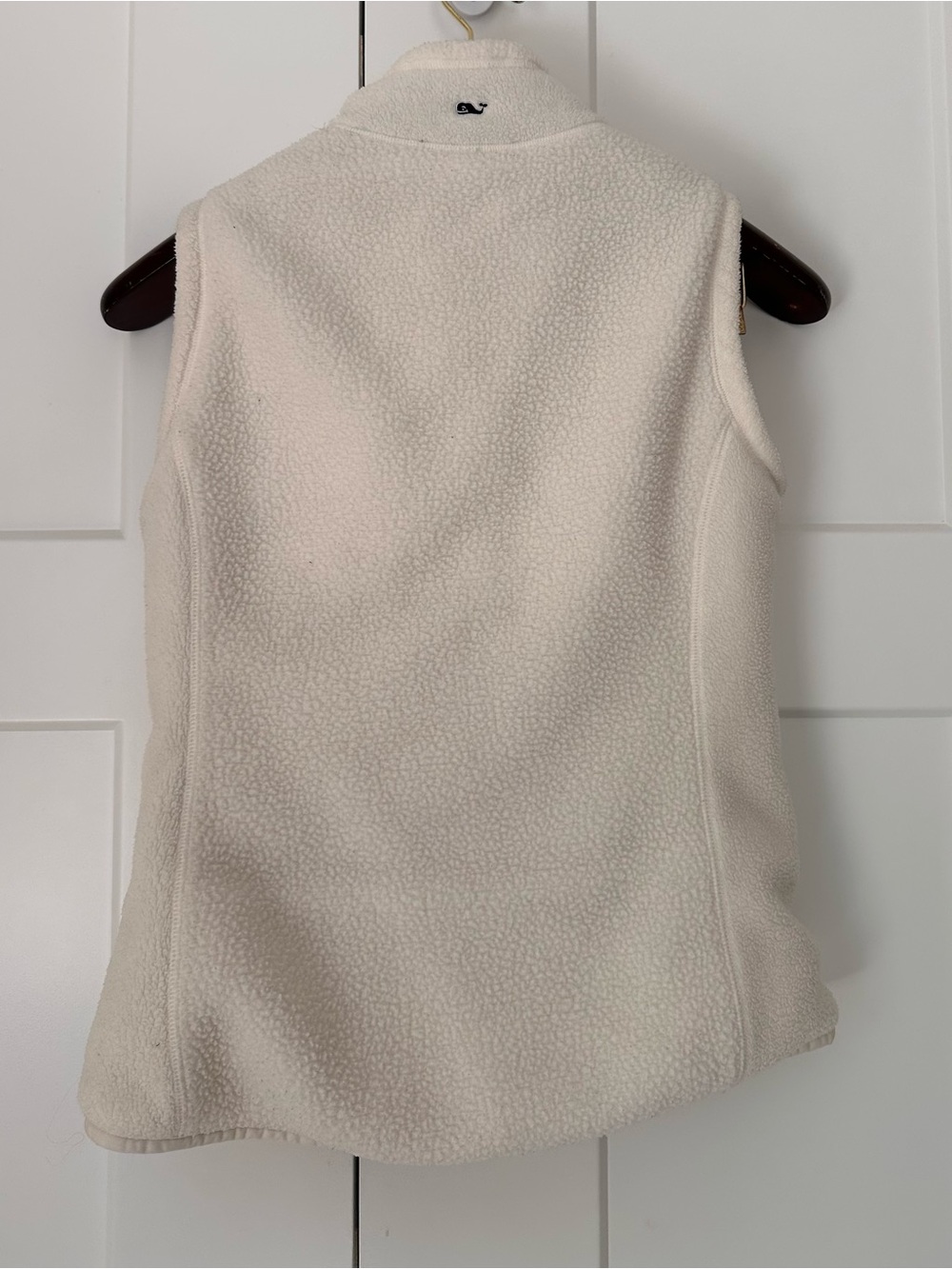 Ladies Vineyard Vines Cream Sherpa Fleece Vest S - Picture 2 of 3